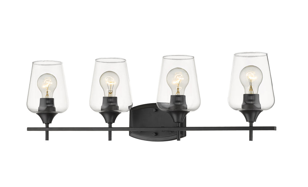 Z-Lite Canada - Four Light Vanity - Joliet - Matte Black- Union Lighting Luminaires Decor