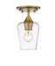 Z-Lite Canada - One Light Flush Mount - Joliet - Olde Brass- Union Lighting Luminaires Decor