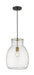 Z-Lite Canada - One Light Pendant - Bella - Matte Black / Olde Brass- Union Lighting Luminaires Decor