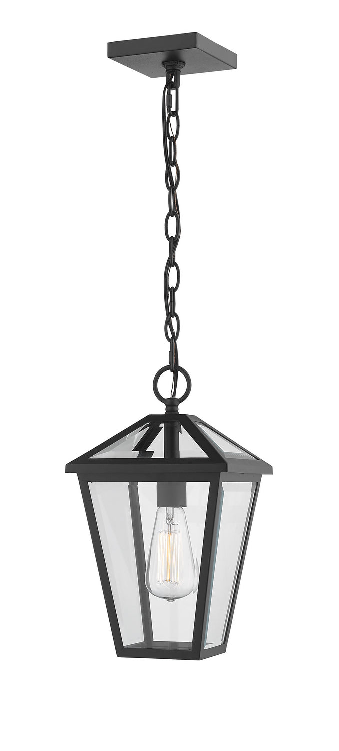 Z-Lite Canada - One Light Outdoor Chain Mount Ceiling Fixture - Talbot - Black- Union Lighting Luminaires Decor
