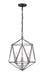 Z-Lite Canada - Three Light Chandelier - Geo - Matte Black / Chrome- Union Lighting Luminaires Decor