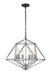 Z-Lite Canada - Six Light Chandelier - Geo - Matte Black / Chrome- Union Lighting Luminaires Decor