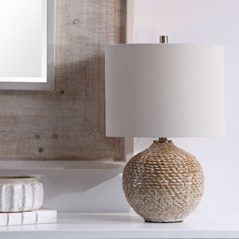 Uttermost - One Light Table Lamp - Lagos - Brushed Brass- Union Lighting Luminaires Decor
