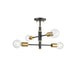 DVI Canada - Four Light Semi-Flush Mount - Lake Loft - Brass And Graphite- Union Lighting Luminaires Decor