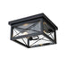 DVI Canada - Two Light Outdoor Flush Mount - County Fair Outdoor - Black With Clear Glass- Union Lighting Luminaires Decor