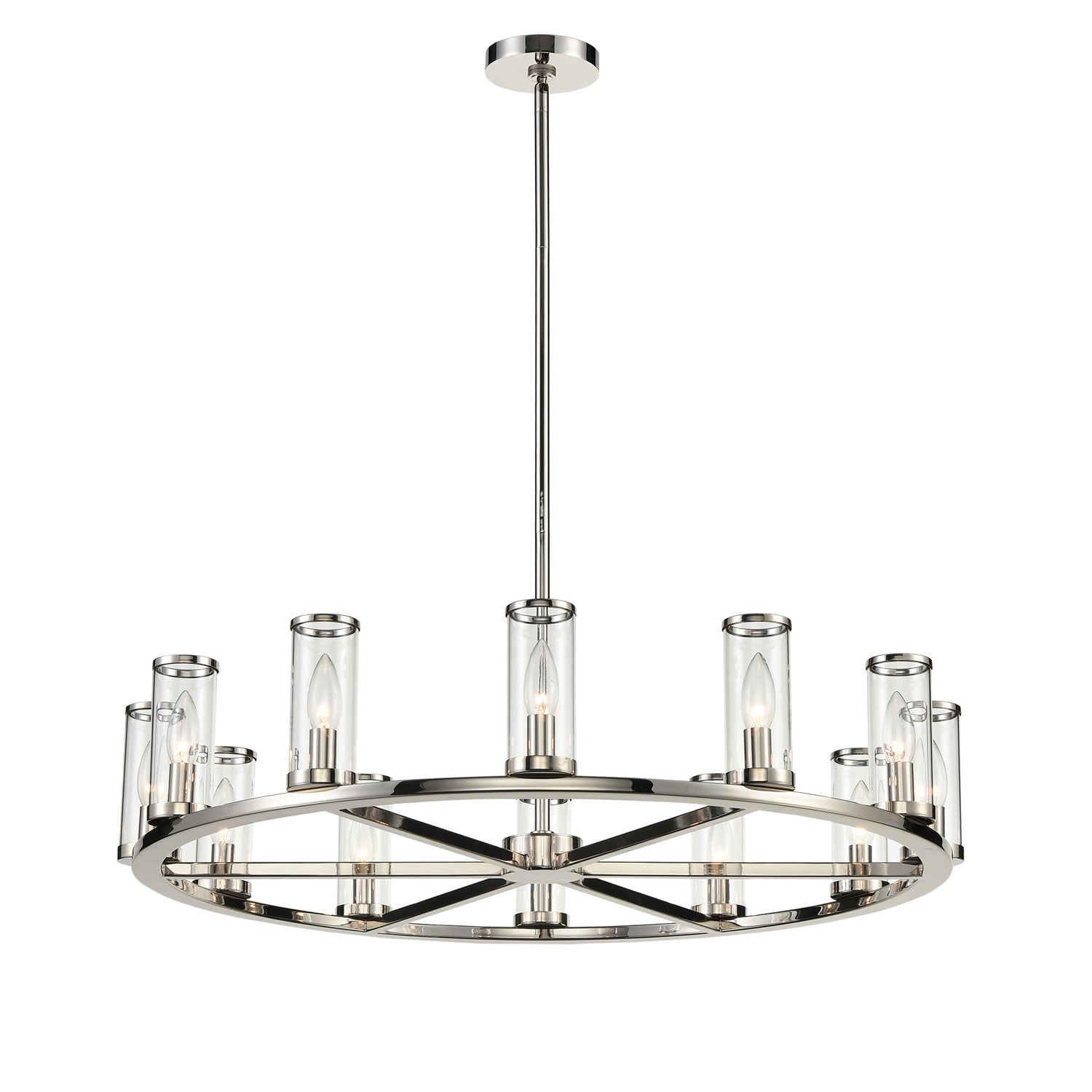 Alora Canada - 12 Light Chandelier - Revolve - Clear Glass/Natural Brass|Clear Glass/Polished Nickel|Clear Glass/Urban Bronze- Union Lighting Luminaires Decor