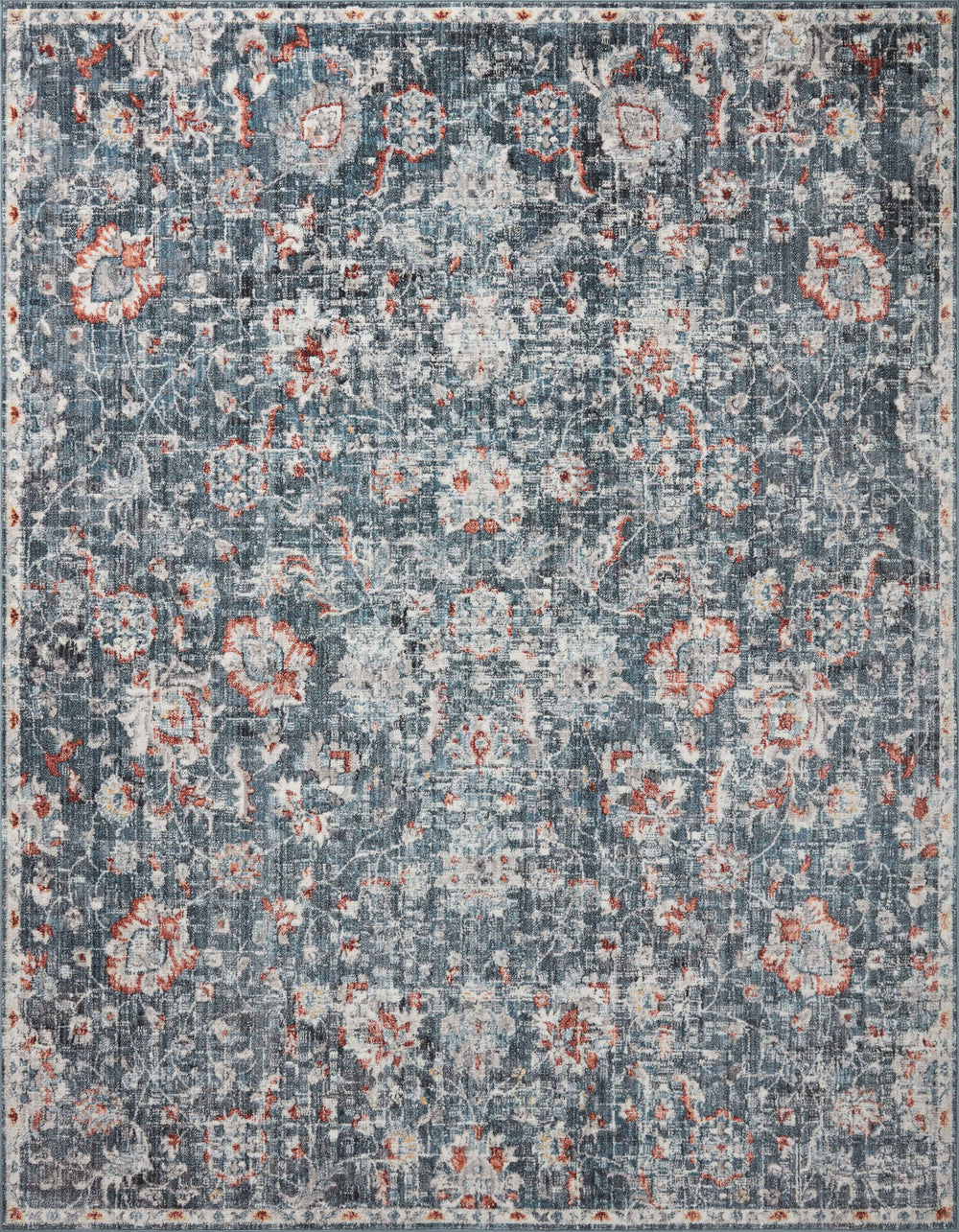 Loloi - Area Rug - Cassandra Blue/Rust Rug - Union Lighting Luminaires Décor