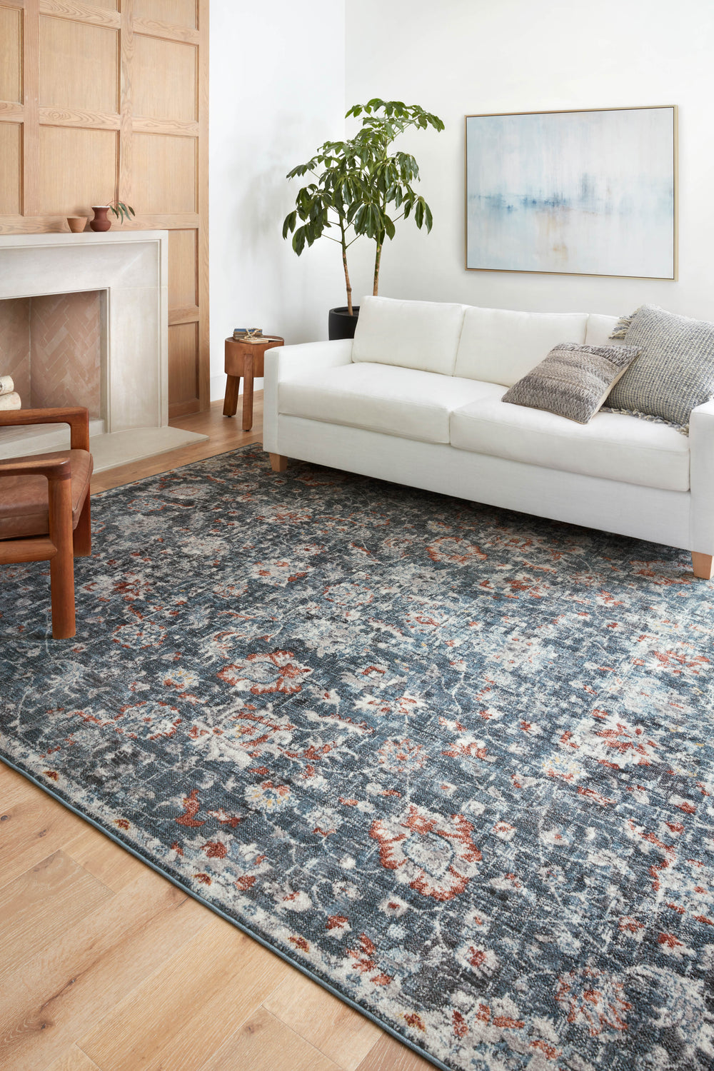 CSN-04 Cassandra Blue/Rust Rug