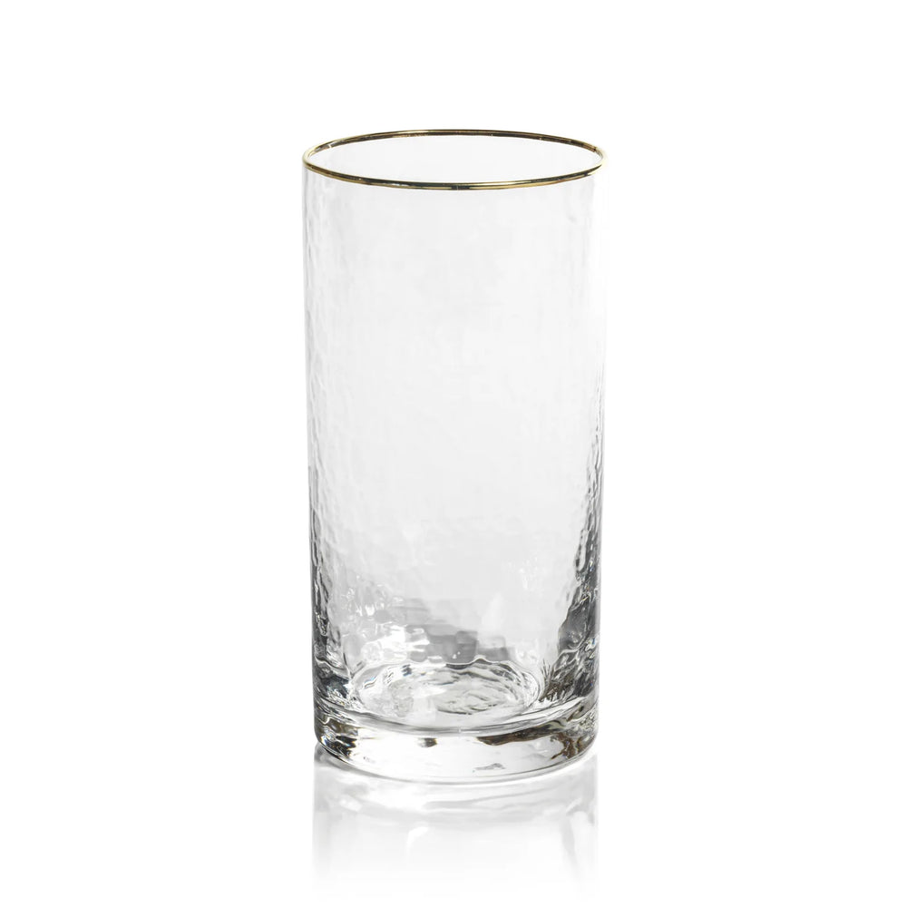 Negroni Hammered Glass w/ Gold Rim