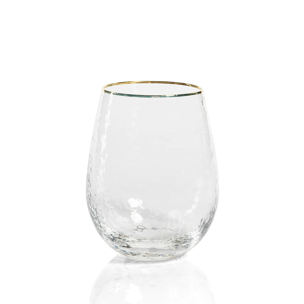 Negroni Hammered Glass w/ Gold Rim