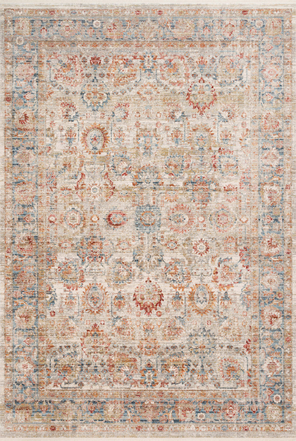 Loloi - Area Rug - Claire Ivory/Ocean Rug - Union Lighting Luminaires Décor