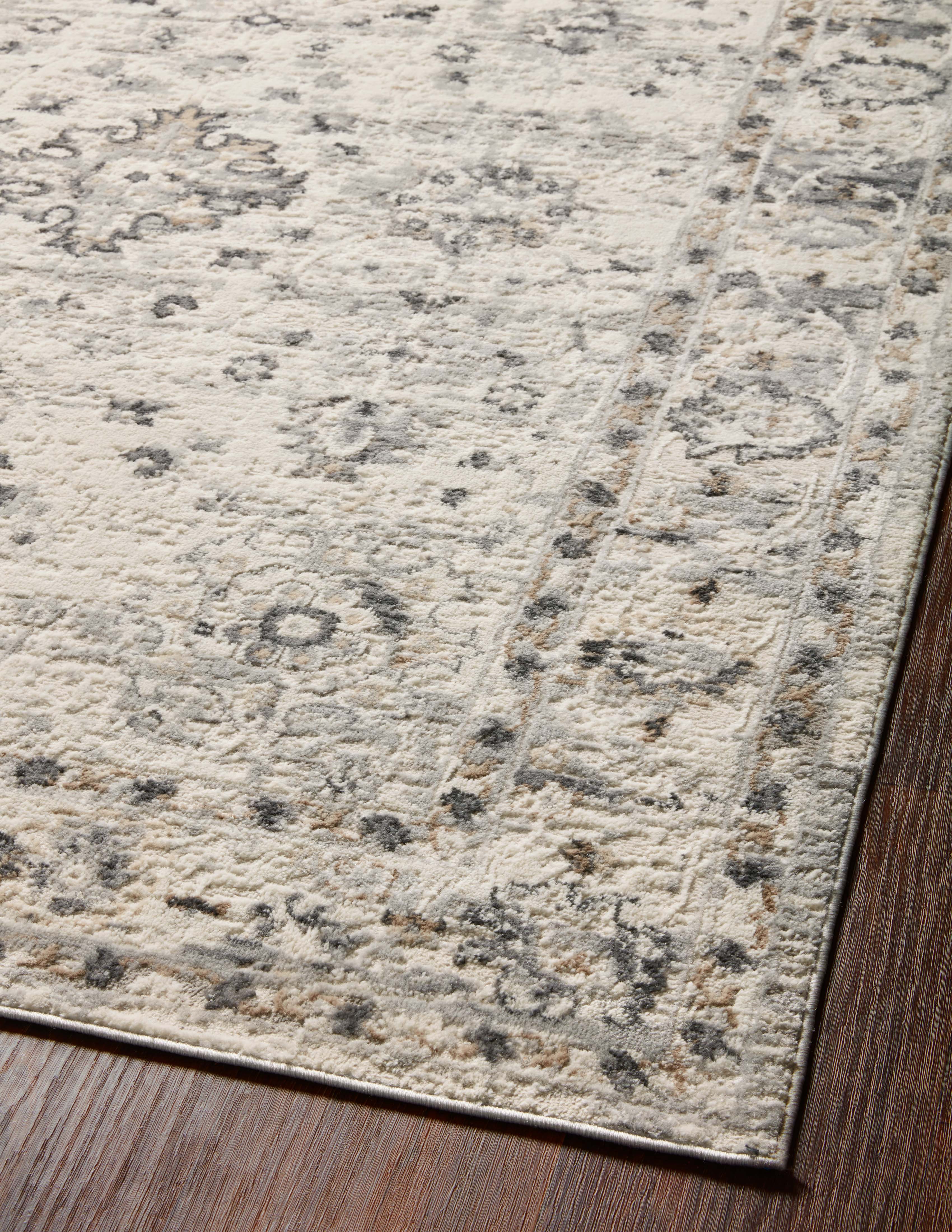 Rugs America Estelle grey Ivory 4x5 Rug at