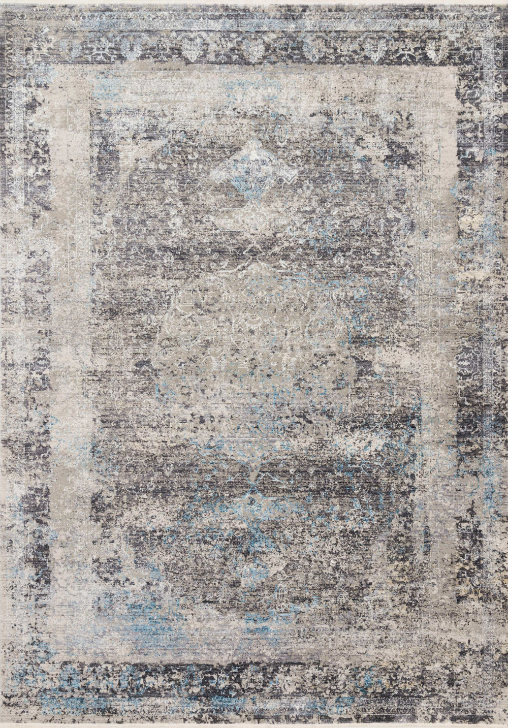 Loloi - Area Rug - Franca Charcoal/Sky Rug - Union Lighting Luminaires Décor