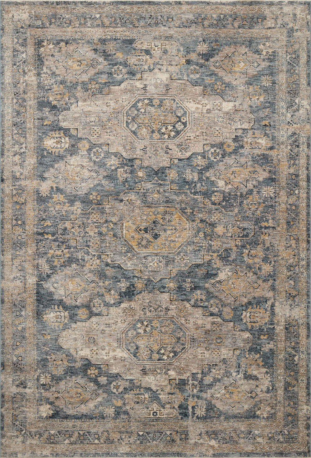 Loloi - Area Rug - Gaia Denim/Taupe Rug - Union Lighting Luminaires Décor
