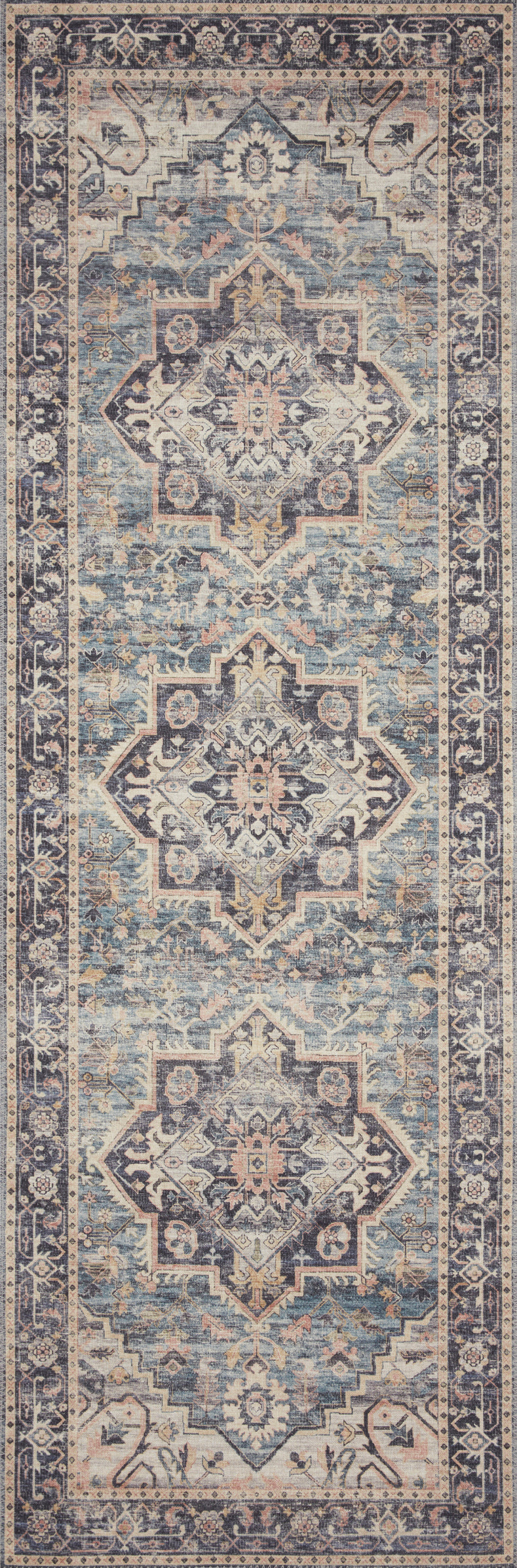 HTH-01 Hathaway Navy / Multi Rug