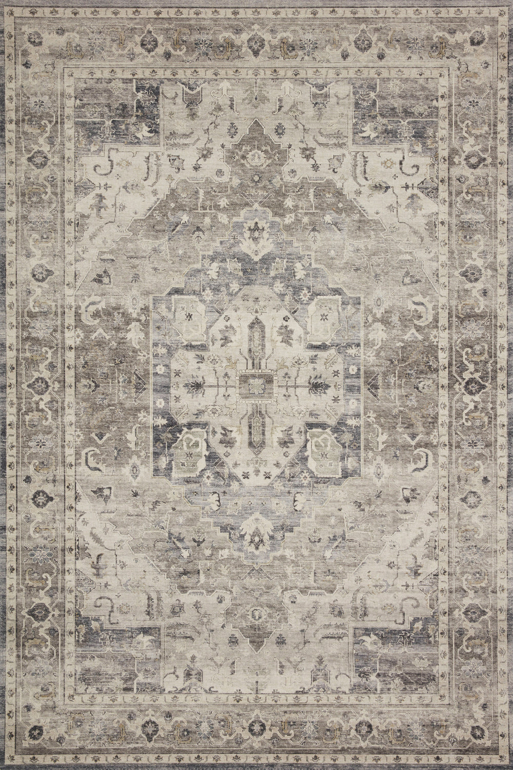 Loloi - Area Rug - Hathaway Steel/Ivory Rug - Union Lighting Luminaires Décor