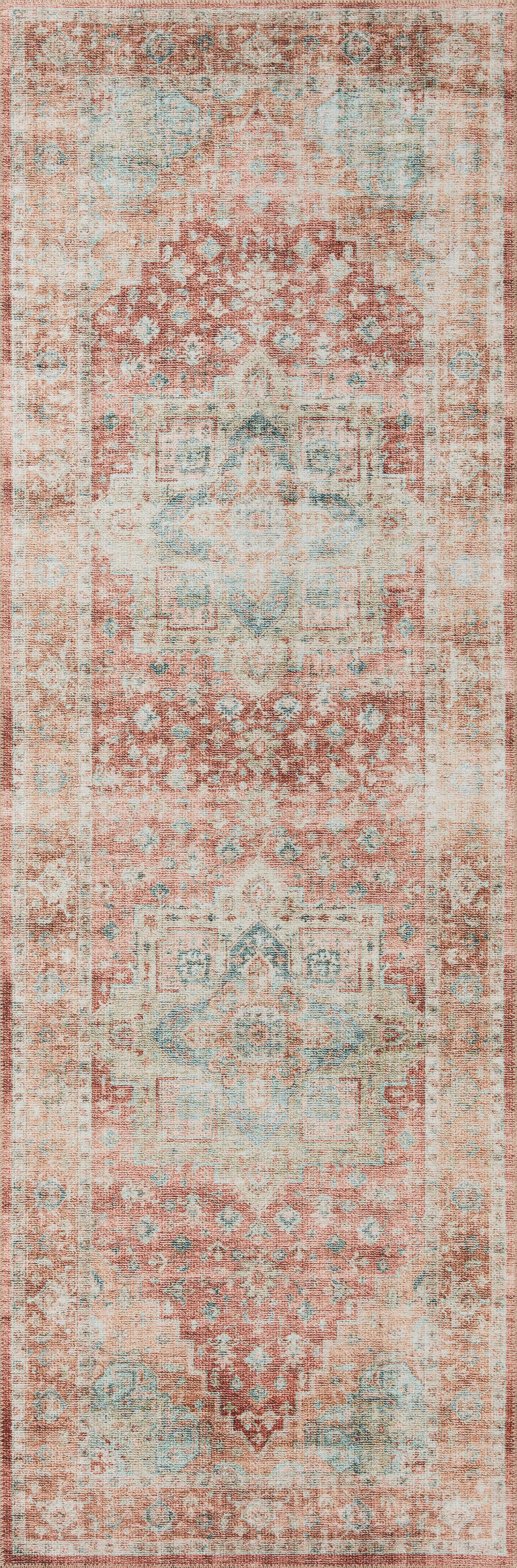 Heidi Terracotta / Aqua Rug (HEI-01)