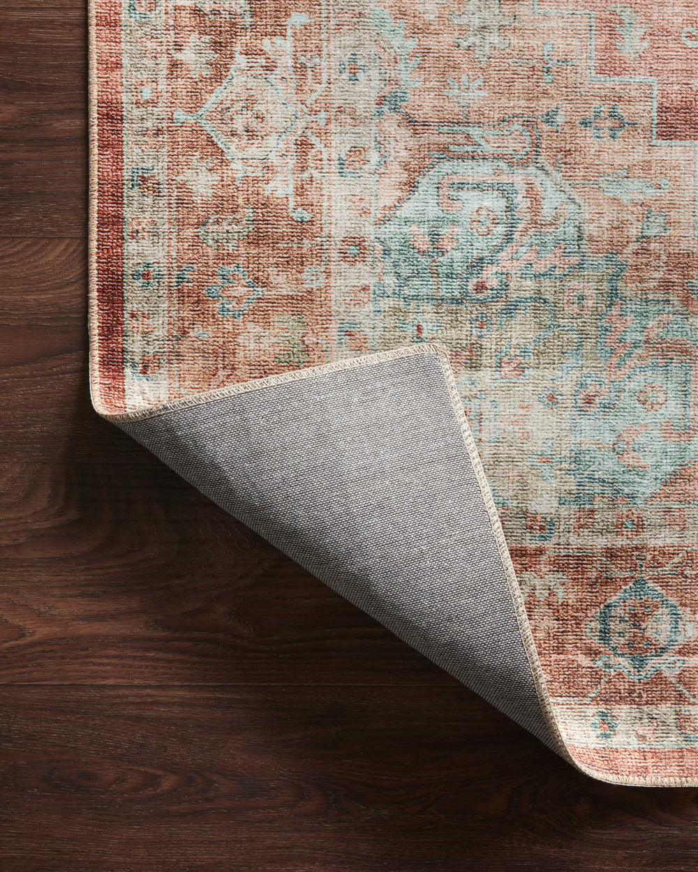 Heidi Terracotta / Aqua Rug (HEI-01)