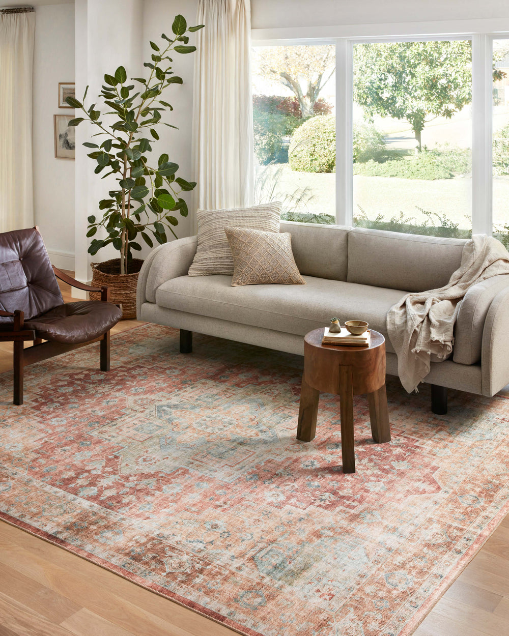 Heidi Terracotta / Aqua Rug (HEI-01)