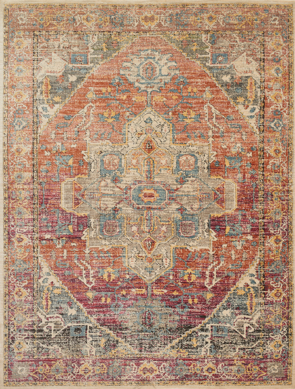 Loloi - Area Rug - Javari Berry/Sunrise Rug - Union Lighting Luminaires Décor