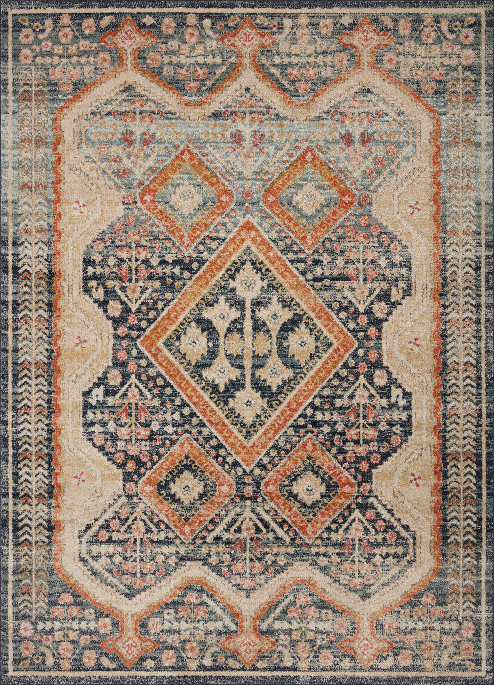 Loloi - Area Rug - Jocelyn Navy/Multi Rug - Union Lighting Luminaires Décor