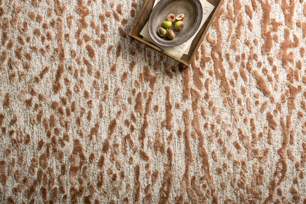 JY-01 Juneau Oatmeal / Terracotta Tapis