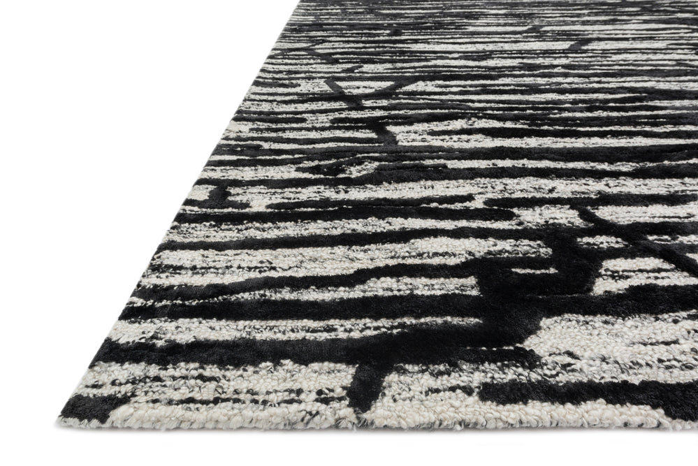 Juneau Ivory / Black Rug (JY-07)