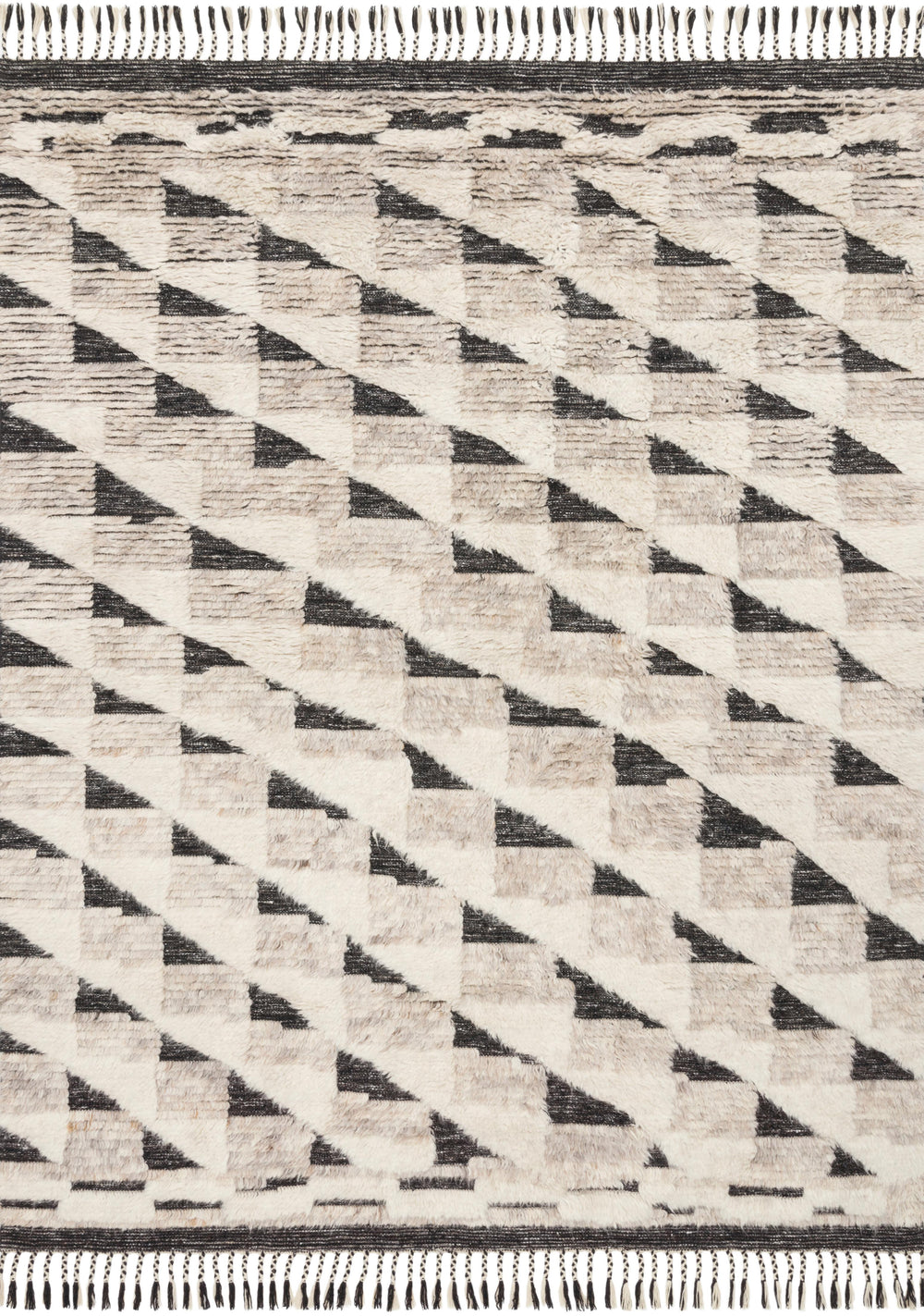 Loloi - Area Rug - Khalid Natural/Black Rug - Union Lighting Luminaires Décor