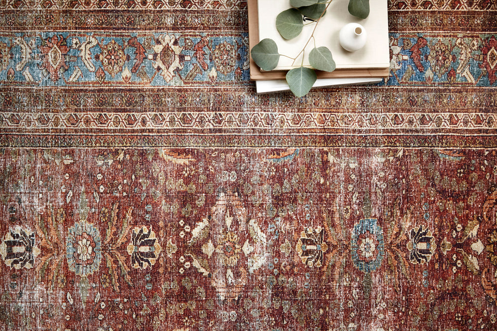 LAY-01 Layla Brick/Blue Rug