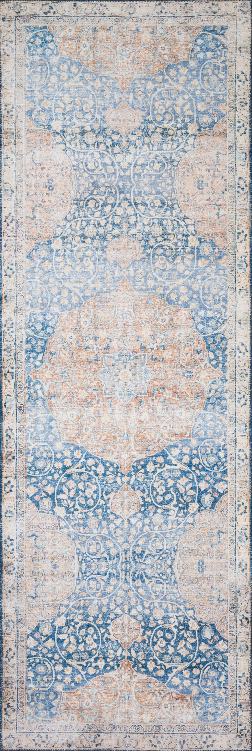 Layla Blue / Tangerine Rug (LAY-07)