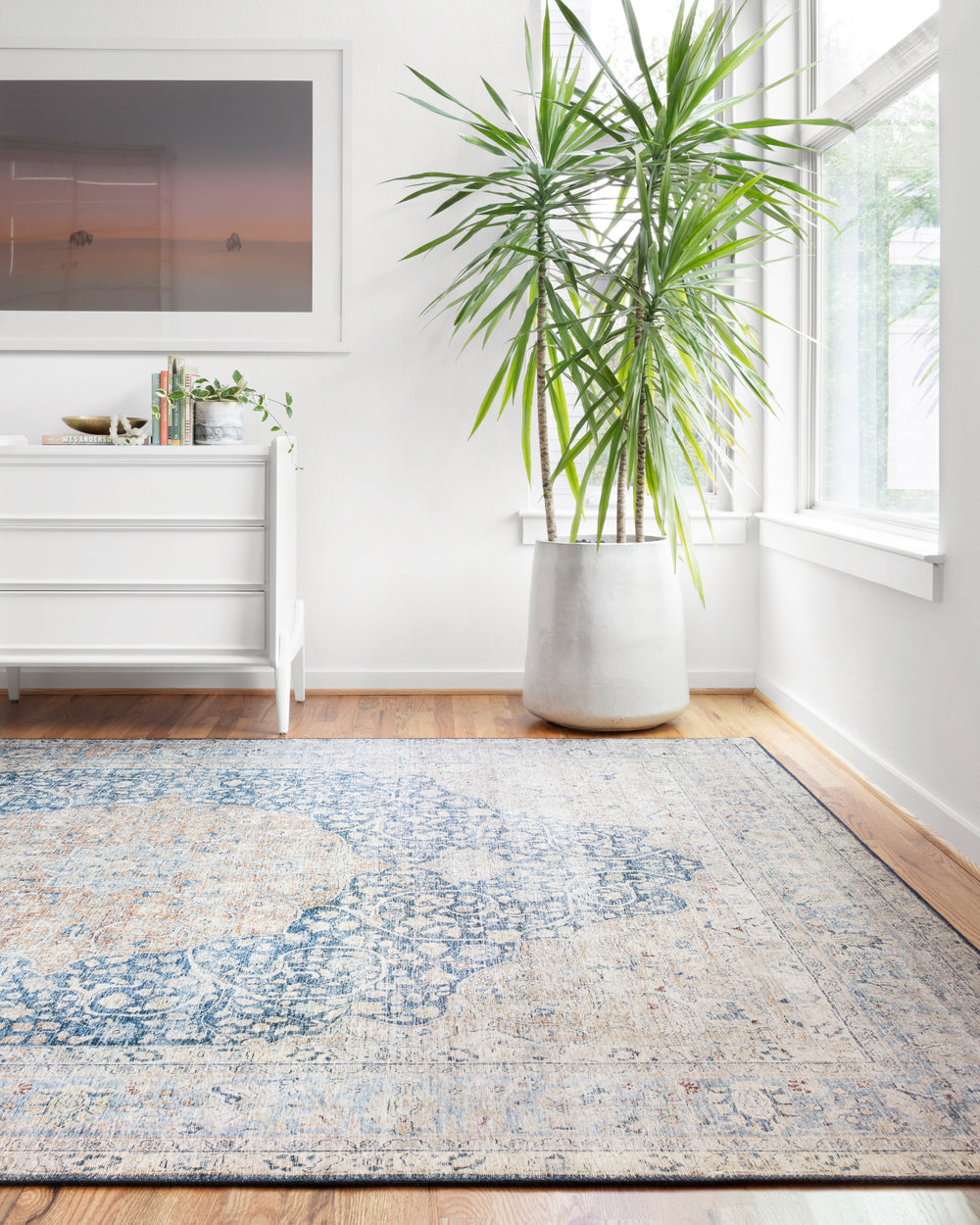Layla Blue / Tangerine Rug (LAY-07)