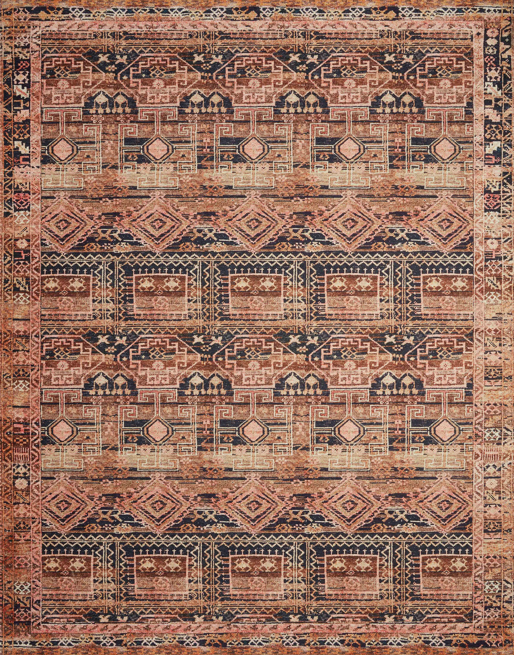 Loloi - Area Rug - Layla Mocha/Blush Rug - Union Lighting Luminaires Décor
