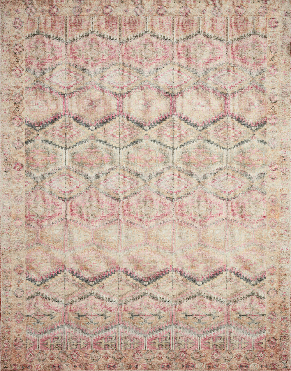 Loloi - Area Rug - Layla Pink/Lagoon Rug - Union Lighting Luminaires Décor