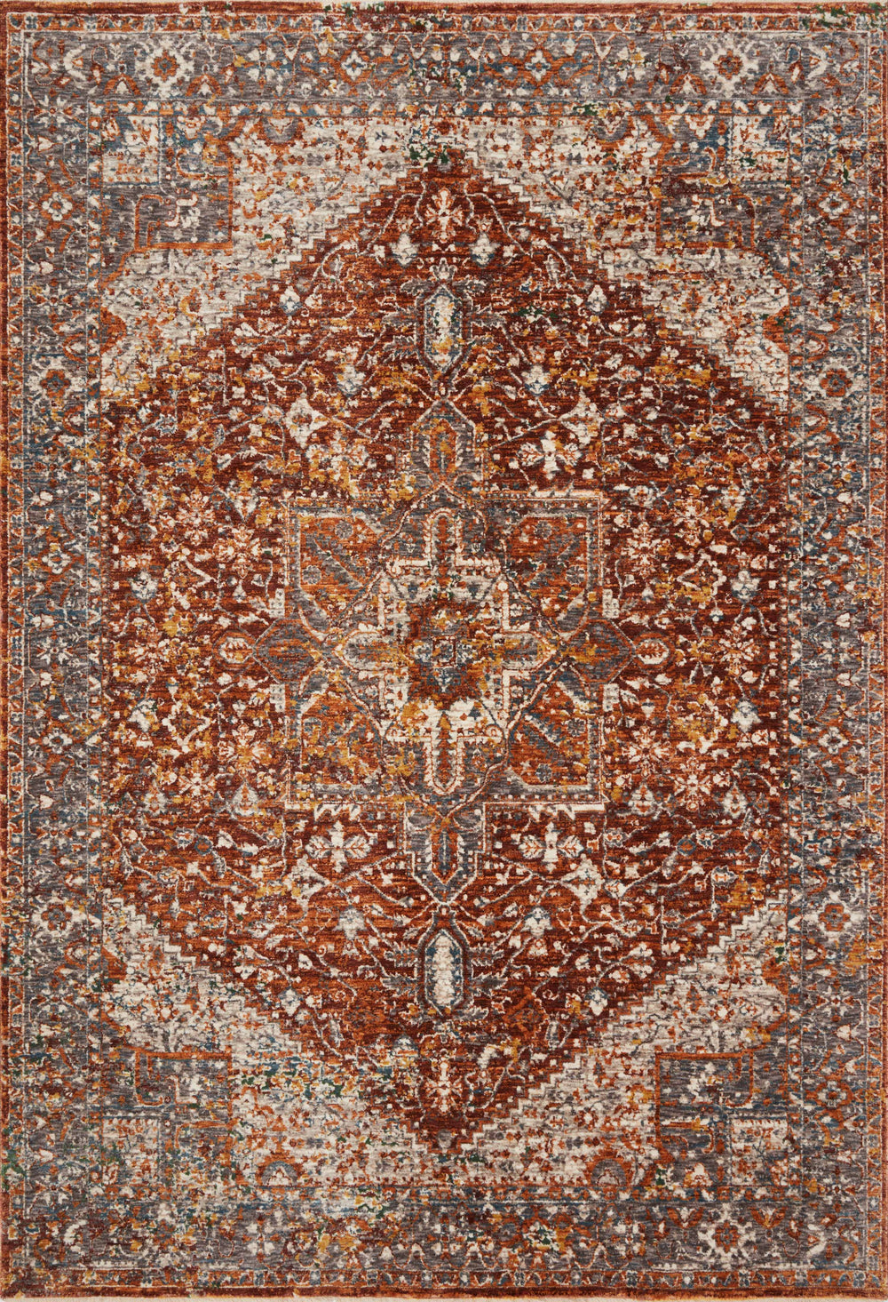 Loloi - Area Rug - Lourdes Rust/Multi Rug - Union Lighting Luminaires Décor