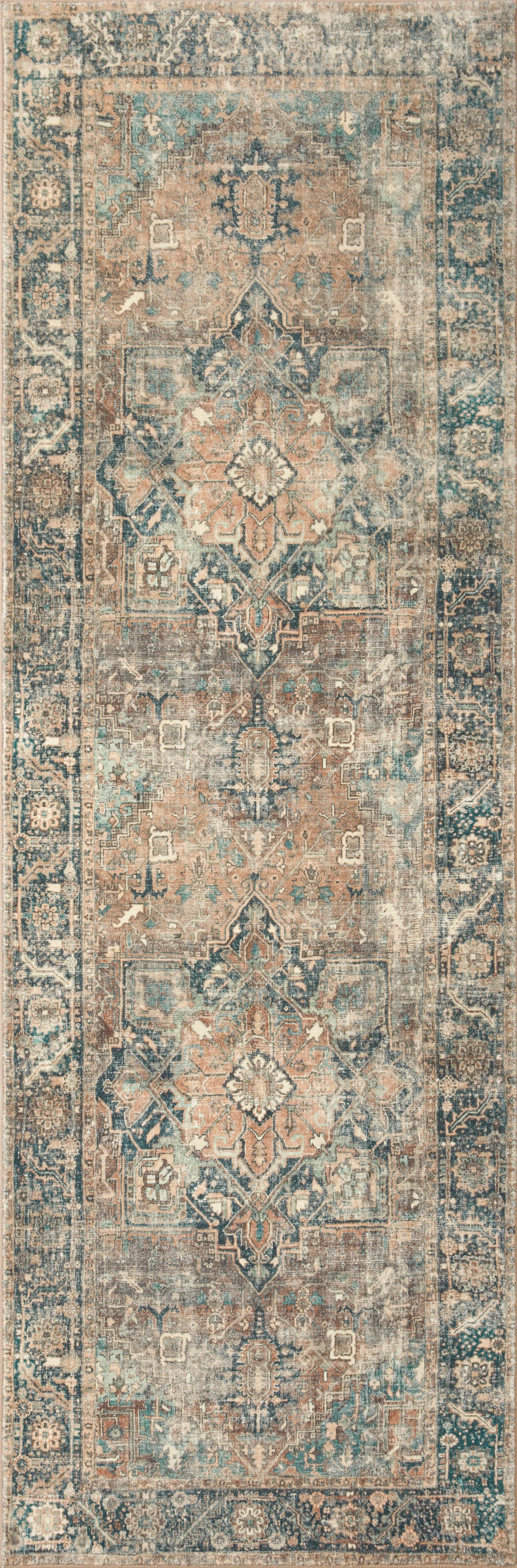 MAT-02 Margot Terracotta/Lagoon Rug