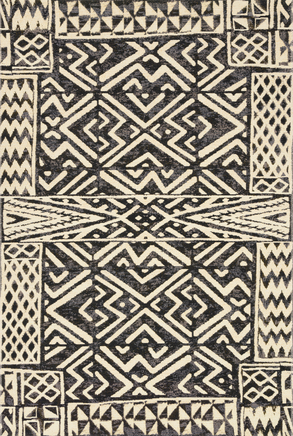 Loloi - Area Rug - Mika Ivory/Black Rug - Union Lighting Luminaires Décor