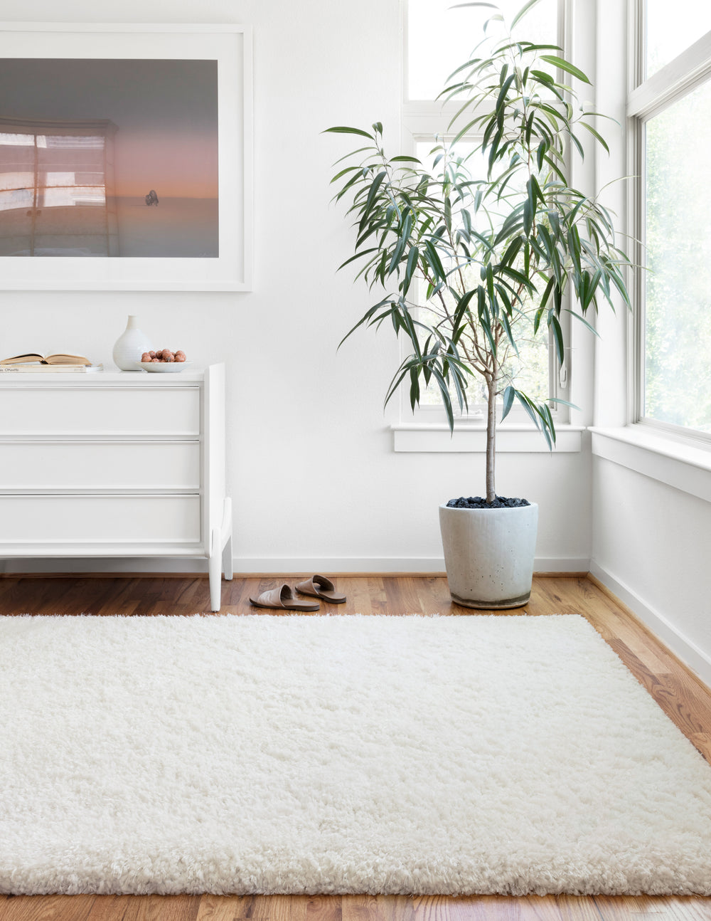 Mil-01 Mila Shag White Rug