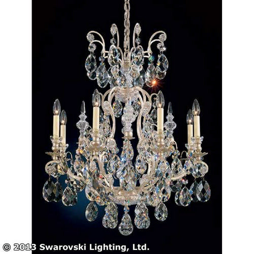 Schonbek - Nine Light Chandelier - Renaissance - Antique Silver- Union Lighting Luminaires Decor
