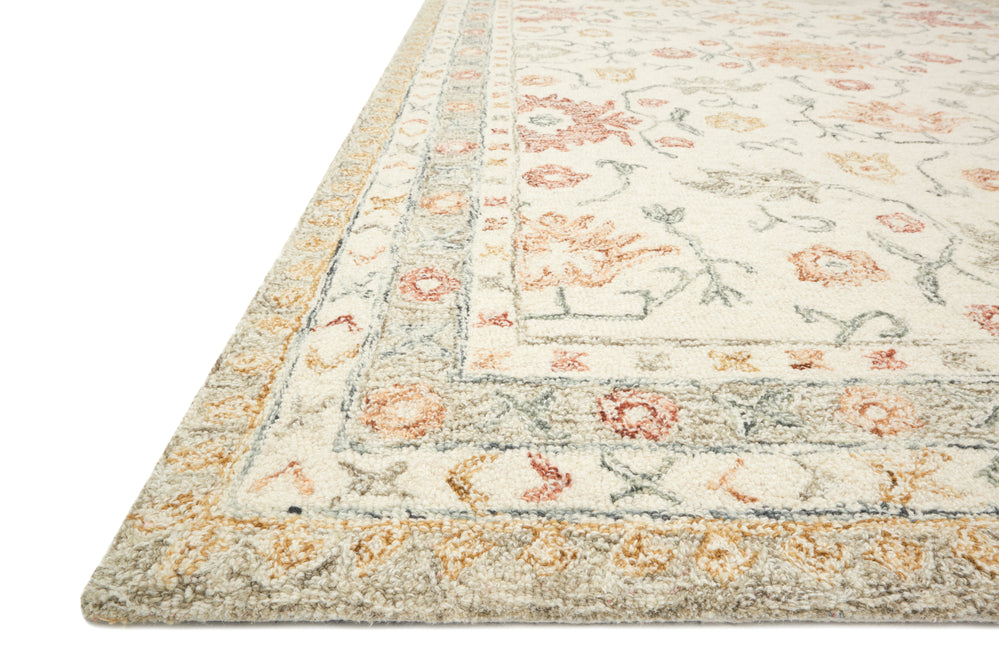 Norabel Ivory / Rust Rug (NOR-03)