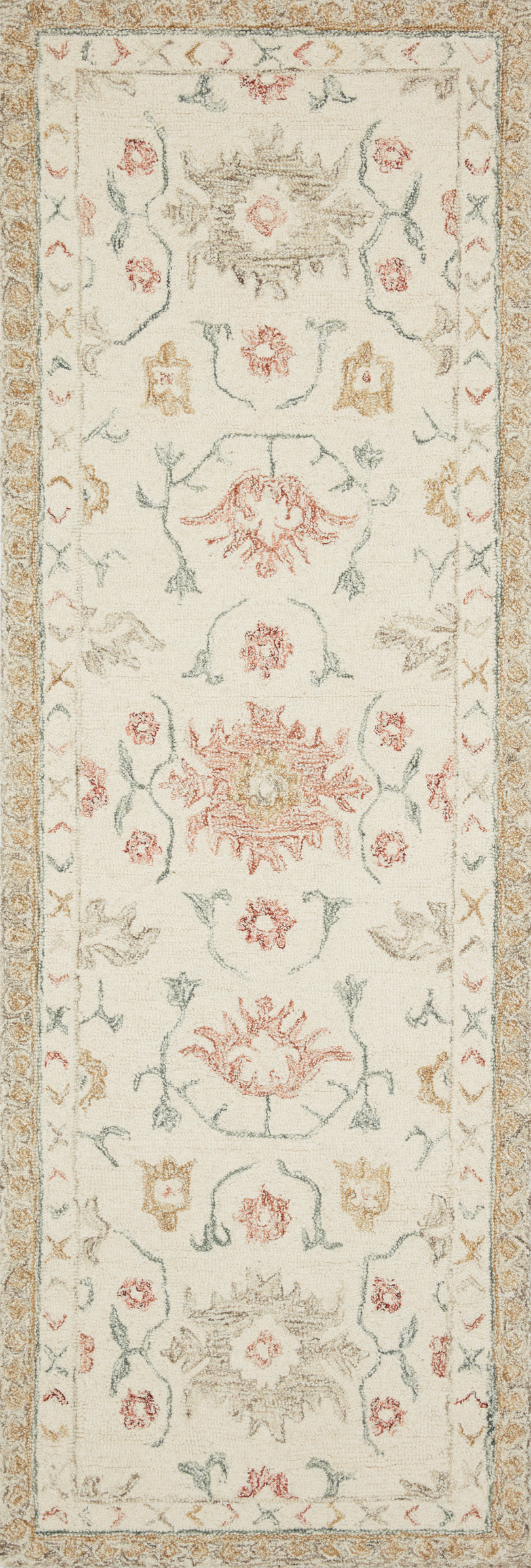 Norabel Ivory / Rust Rug (NOR-03)