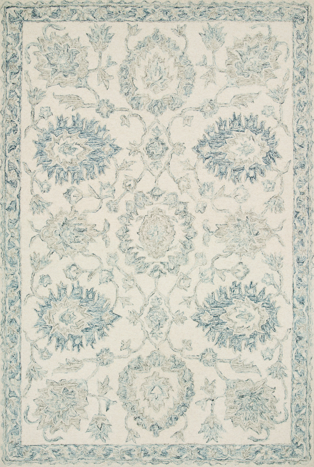 Loloi - Area Rug - Norabel Ivory/Blue Rug - Union Lighting Luminaires Décor