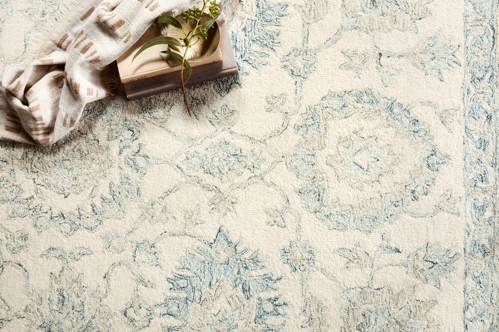 Norabel Ivory / Blue Rug (NOR-04)
