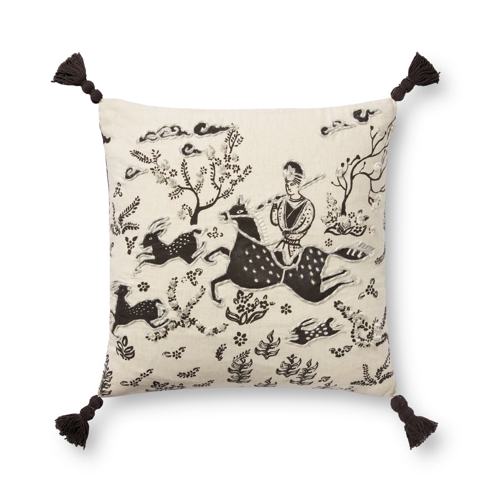 PLL0025 Ivory / Black Pillow