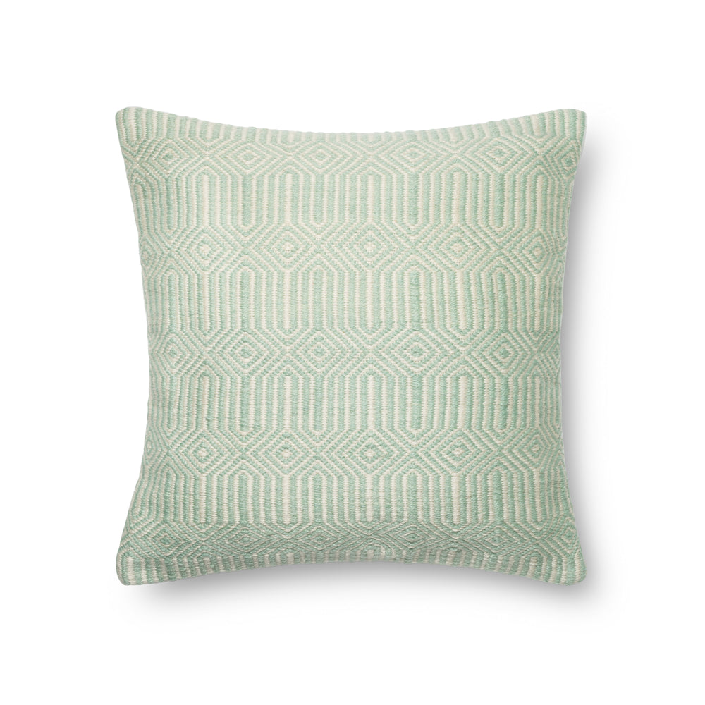 P0339 Aqua / Ivory Pillow