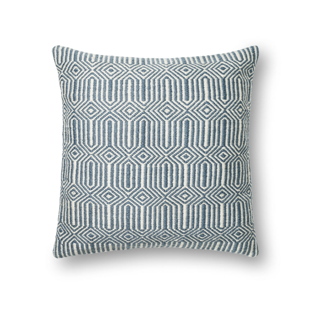 P0339 Oreiller bleu / ivoire