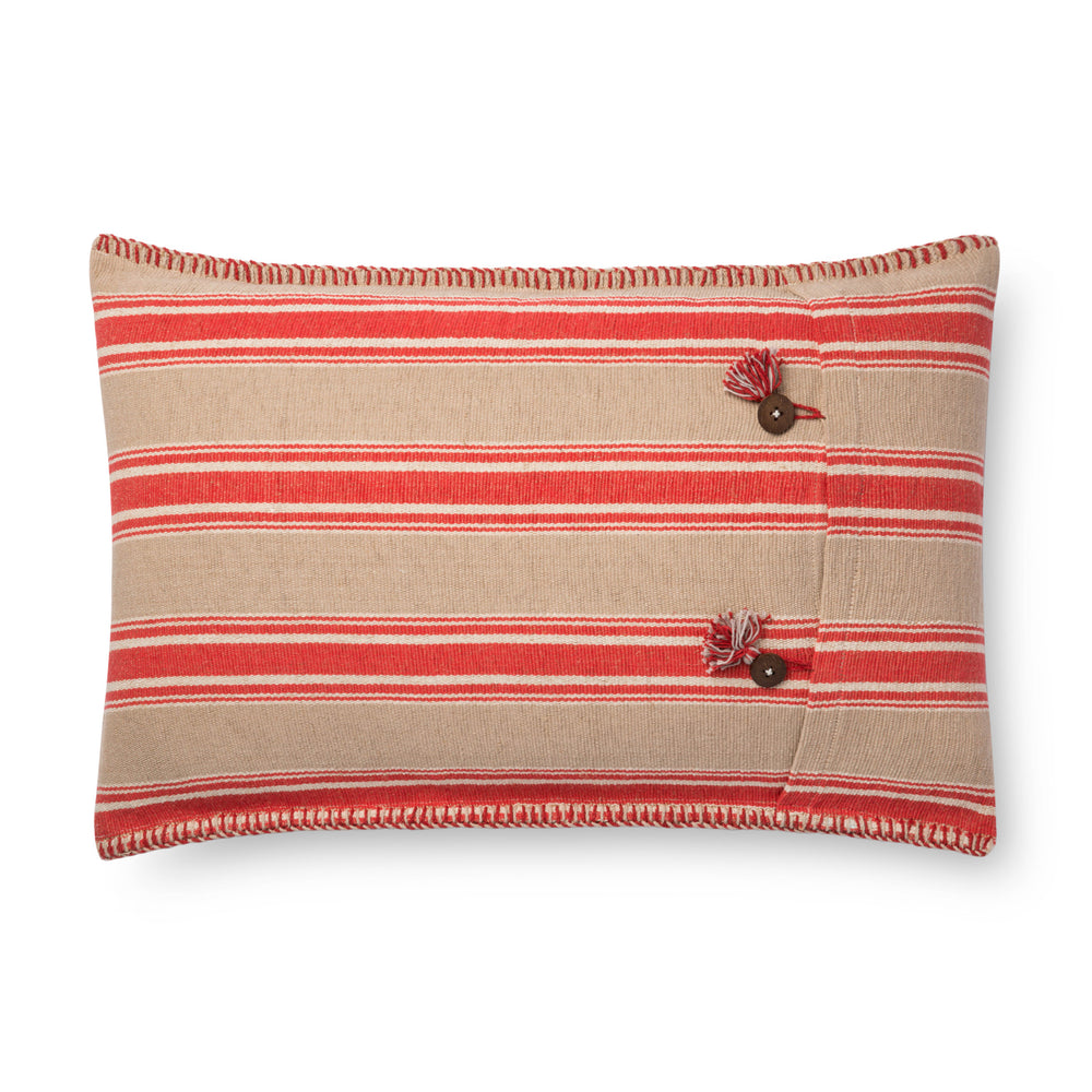 P0718 Red / Natural Pillow