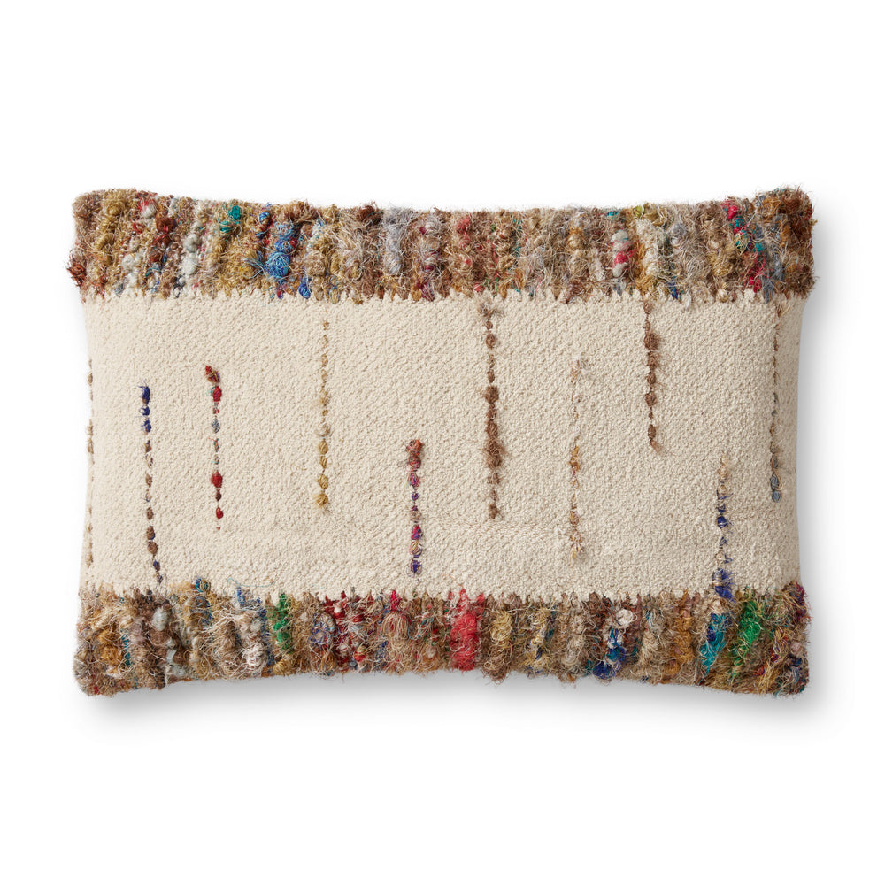 PLL0073 Ivory / Multi Pillow