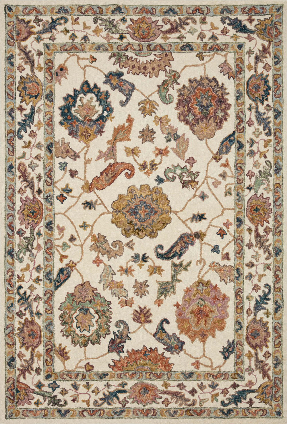 Loloi - Area Rug - Padma White/Multi Rug - Union Lighting Luminaires Décor