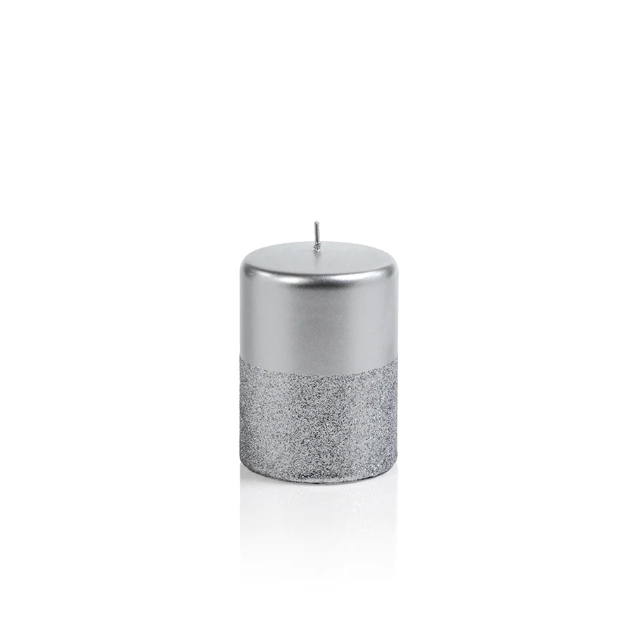 Metallic & Glitter Pillar Candle