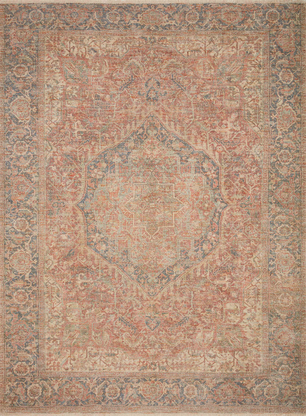 Loloi - Area Rug - Priya Brick/Navy Rug - Union Lighting Luminaires Décor